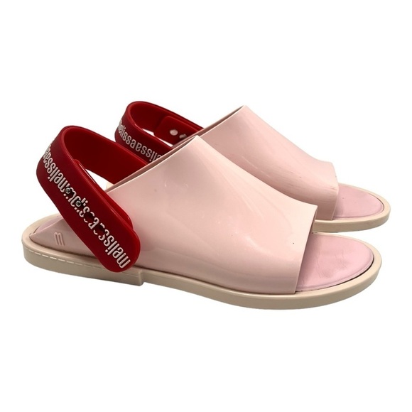 Melissa Shoes - Melissa Twist Pink Jelly Slingback Scented PVC Casual Flat Sandals Women 8